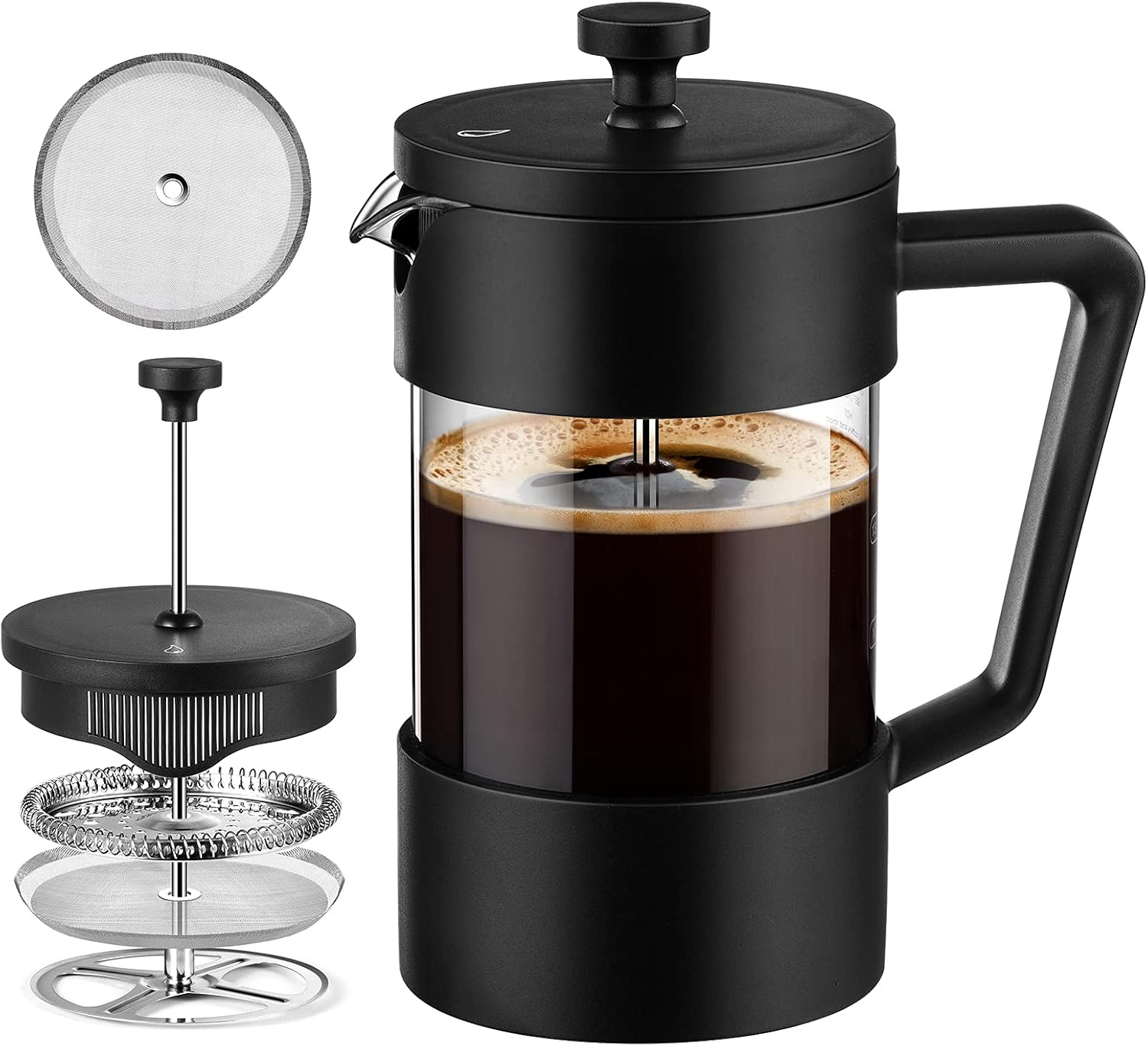 Veken French Press Coffee & Tea Maker 21oz, Thickened