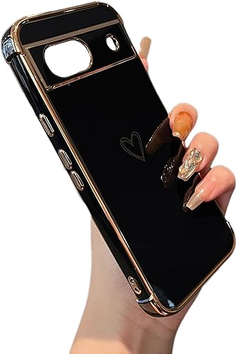 Vista 94 de ZTOFERA Funda diseñada para Samsung Galaxy A13 5G/Galaxy A04S, bonito borde chapado con patrón de corazones de amor con protección para lente