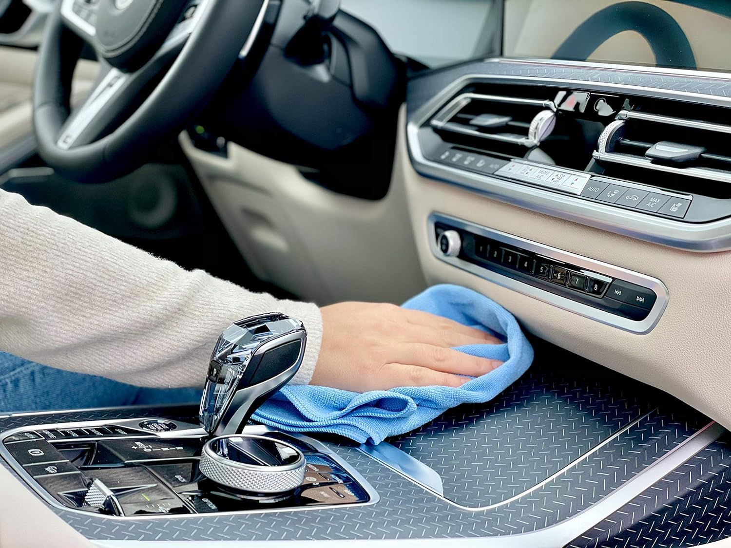 Glart Paños de limpieza para coche de microfibra sin pelusa, suaves, absorbentes y respetuosos con la pintura, 40 x 40 cm, azul, verde, rosa (paquete de 30)