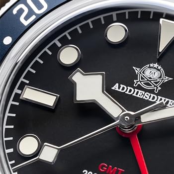 Amazon | ADDIESDIVE メンズ腕時計 GMT クォーツウォッチ 男性用 200m
