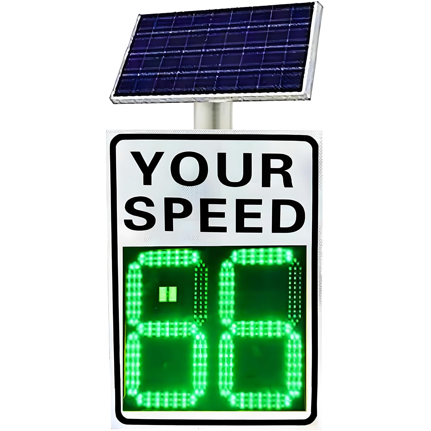 Solar Radar Speed Sign IP65 Wodoodporny wyświetlacz LED Alarm monitorowania informacji zwrotnej w czasie rzeczywistym 3M Odblaskowa folia Highway Safety Construction Zone Obszary szkolne Pilot zdalneg