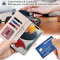 Vista 31 de Havaya Funda para iPhone 13 Pro Max y iPhone 12 Pro Max, cartera compatible con magsaf 2 en 1, desmontable magnética con tarjetero y ranura trasera