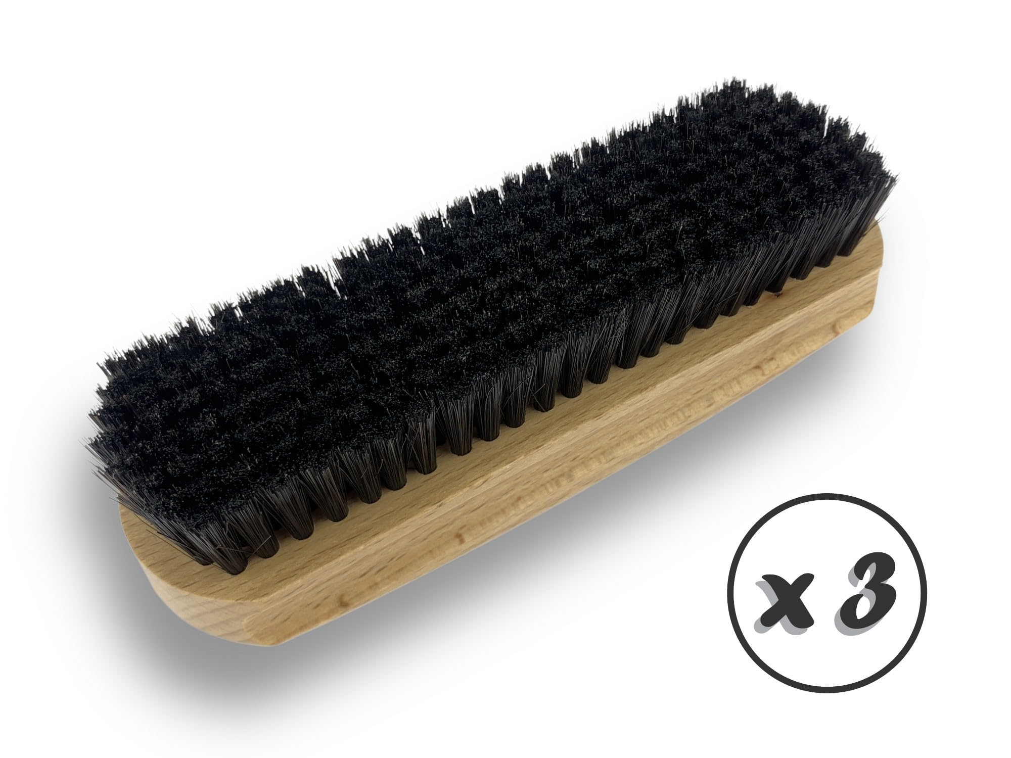 Kibros Lot 3 brosses Chaussure polissoir Soie Noire 20 mm KAROP'S