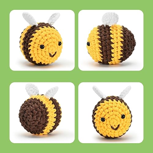 Miniatura 5 de Kit de ganchillo para principiantes con hilo para principiantes, kit de ganchillo Amigurumi para principiantes, kit de tejer animales de ganchillo