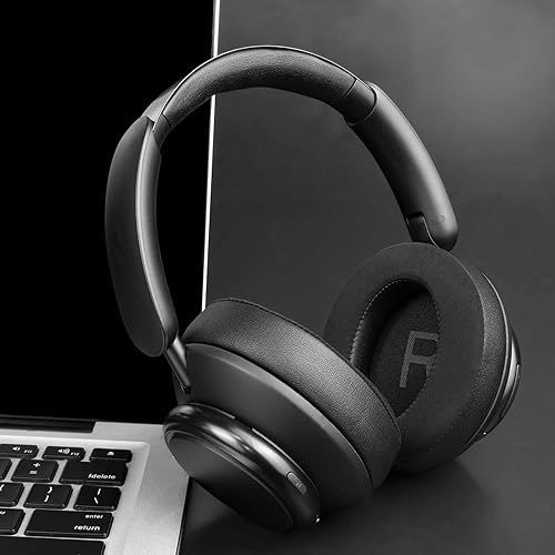 Miniatura 8 de SOULWIT Almohadillas de gel refrescante de repuesto para auriculares Anker Soundcore Space Q45, almohadillas para los oídos con tela de seda de