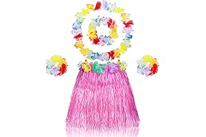 5-Pack Plus Size Grass Skirts for Luau Parties