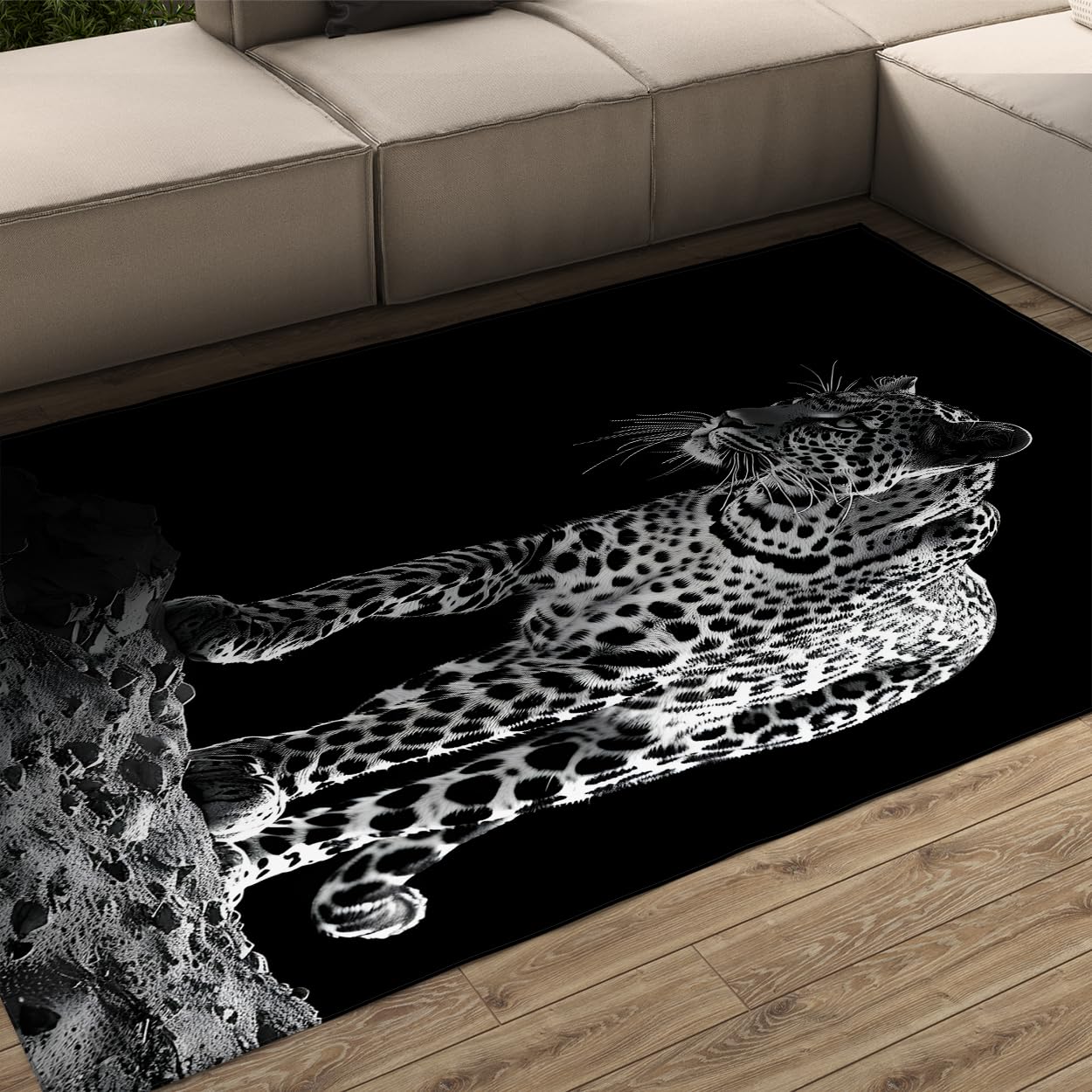 Tapis de chambre abstrait moderne fausse laine pour bureau 100x150