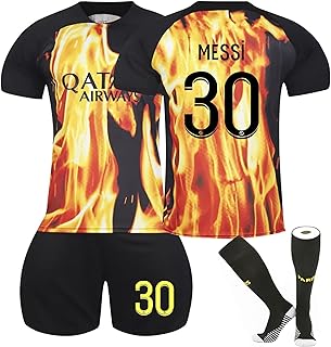 Paris PSG Football Kit for Kids,2023/24 PSG Jerseys Football Kits Home/Away,No.7/10/30 Football Training Set T-shirts Shorts and Socks,2023 Outdoor Sportswear Soccer Tracksuit for boy Adult