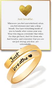 Personalized Stainless Steel Spinner Ring – 6mm Wide, Inspirational Engraved Message, Gift For Graduation Or Birthday