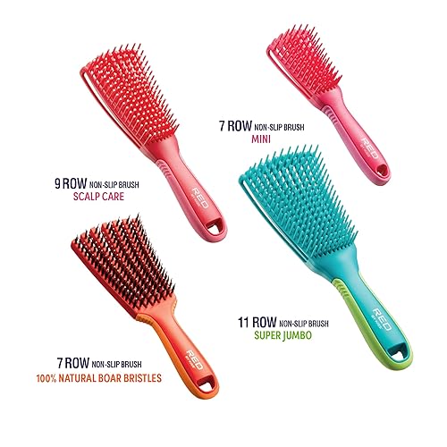 Miniatura 7 de Red by Kiss Cepillo desenredante antideslizante Glide & Define con cerdas naturales de jabalí 10% para cabello natural
