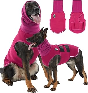 Meifsou Dog Anxiety Vest with Hood, Skin-Friendly Thunder Jacket for Dogs, 2-in-1 Dog Calming Shirt with Hood for Thunder, Fireworks, Separation - Keep Pet Calm Without Medicine, Rose Red, Small