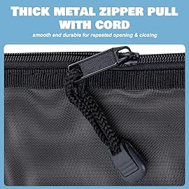 HRX Package Small Mesh Cosmetic Bags with Zipper, 6pcs Black Travel Makeup Pouches Organizer Case for Purse Diaper Bag