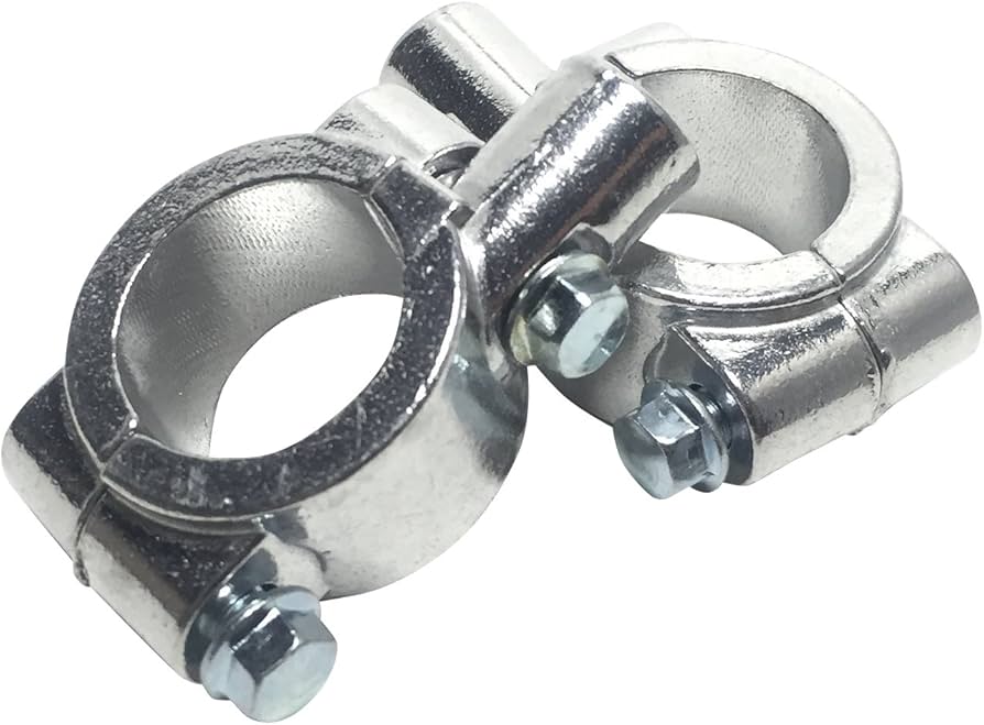 1インチハンドルクランプ 銀 (パイプ径25.4mm対応 ウインカーステー ナビ 電装品 風防・カウルステー等小物の取付けホルダー バーマウント)