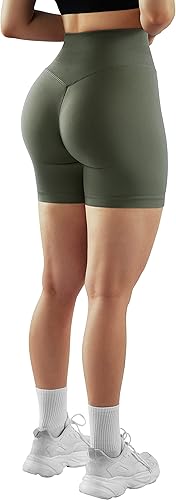 Miniatura 5 de DOULAFASS Seamless Biker Shorts Women Booty Lifting High Waist Recycled Workout Shorts