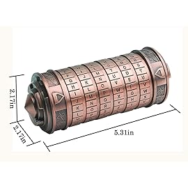 Cryptex Da Vinci Code Mini Cryptex Lock Puzzle Boxes with Special Compartments Anniversary Valentine\'s Day Romantic Birthday Gifts for Her Gifts for Girlfriend Box for Men