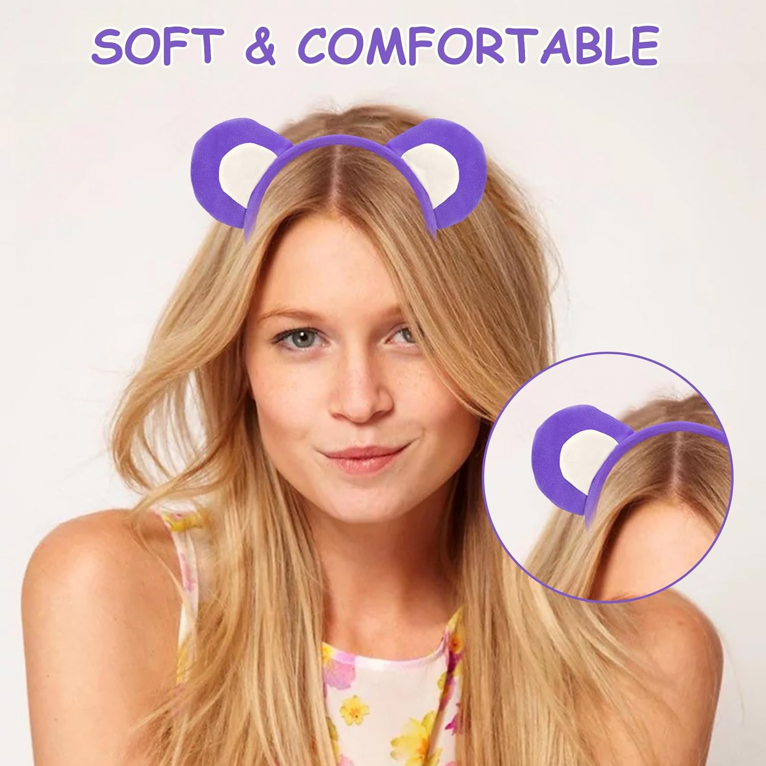 Bear Costume Accessories Set Animal Ears Headband Tail Nose Cartoon Cosplay Prop Kit 101 Day Christmas Dress up Party - Image 4