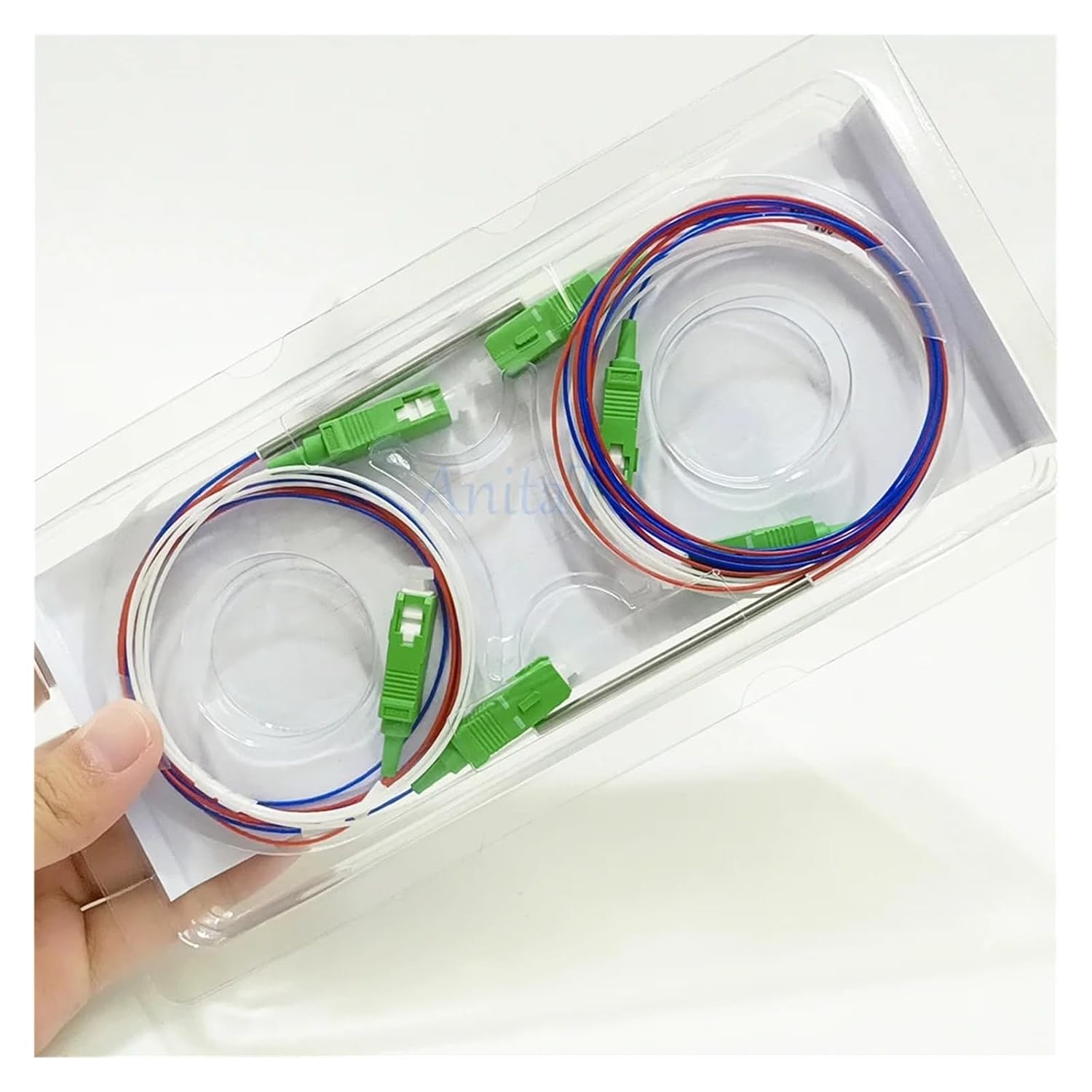 20 Pieces/lot SC/Angled Physical Contact Fiber Optic FBT Splitter with Connector 1x2 0.9mm(15-85)