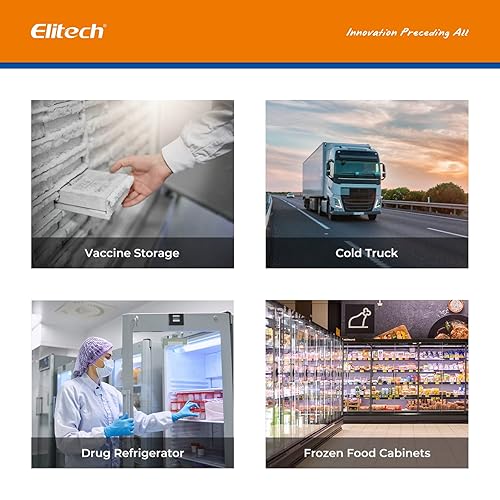 Miniatura 9 de Elitech Registrador de datos digital de temperatura y humedad Termómetro para refrigerador de farmacia, monitor de temperatura para nevera, valor