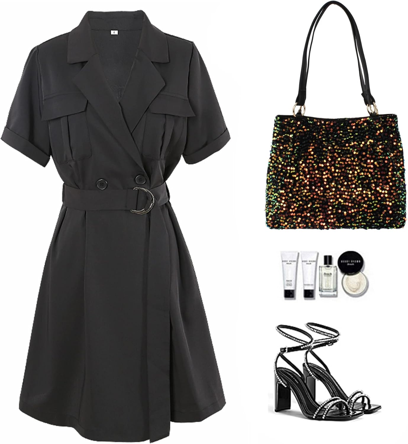 ZLM BAG US Women's Glitter Sequins Shoulder Tote Big Capacity Shimmer Shopping Bag Sparkling Handbag Purse - Image 2