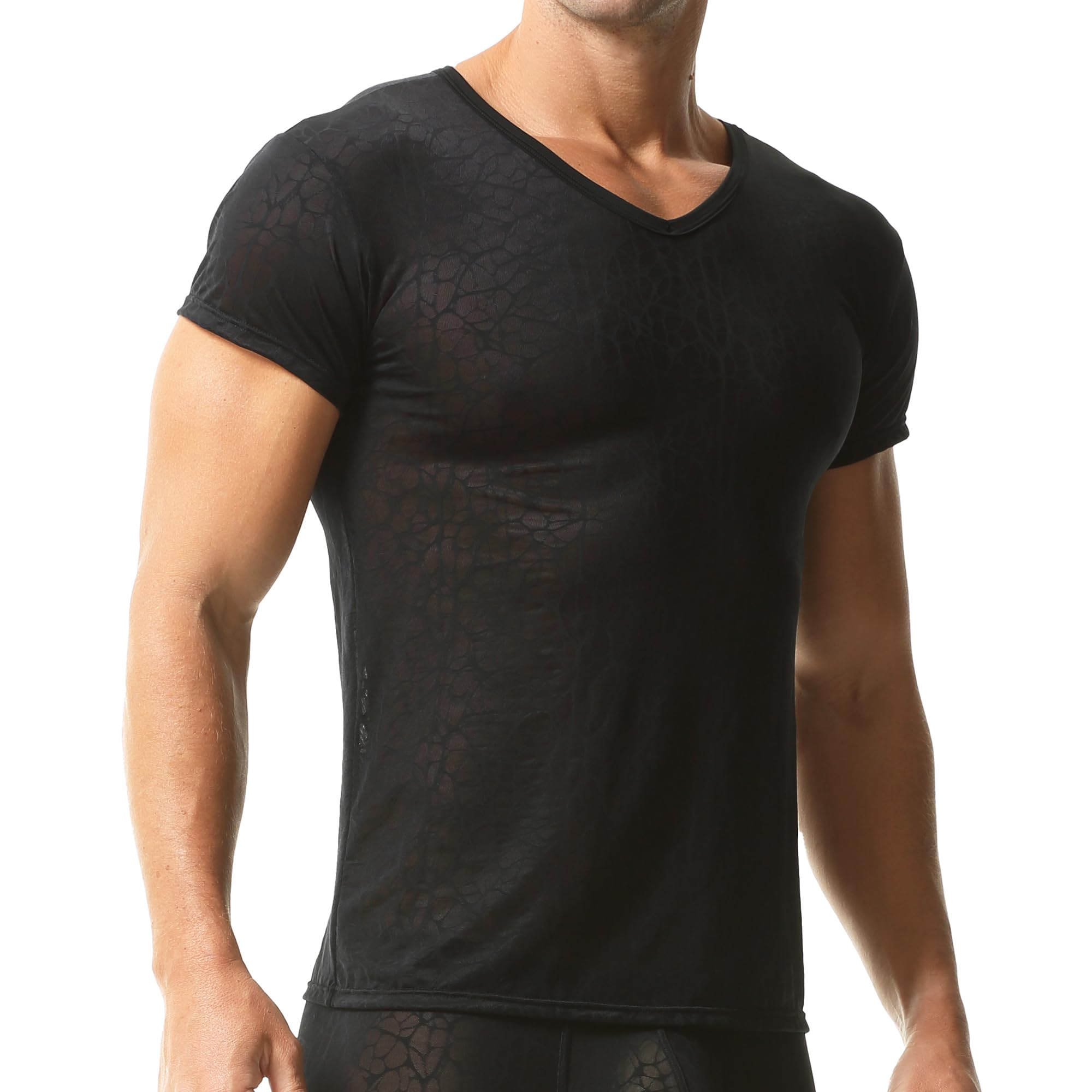 QiaTi Herren Unterhemd Kurze Ärmel T-Shirt Rundhalsausschnitt Slim Fit Body Shaper Unterwäsche für Männer Daily