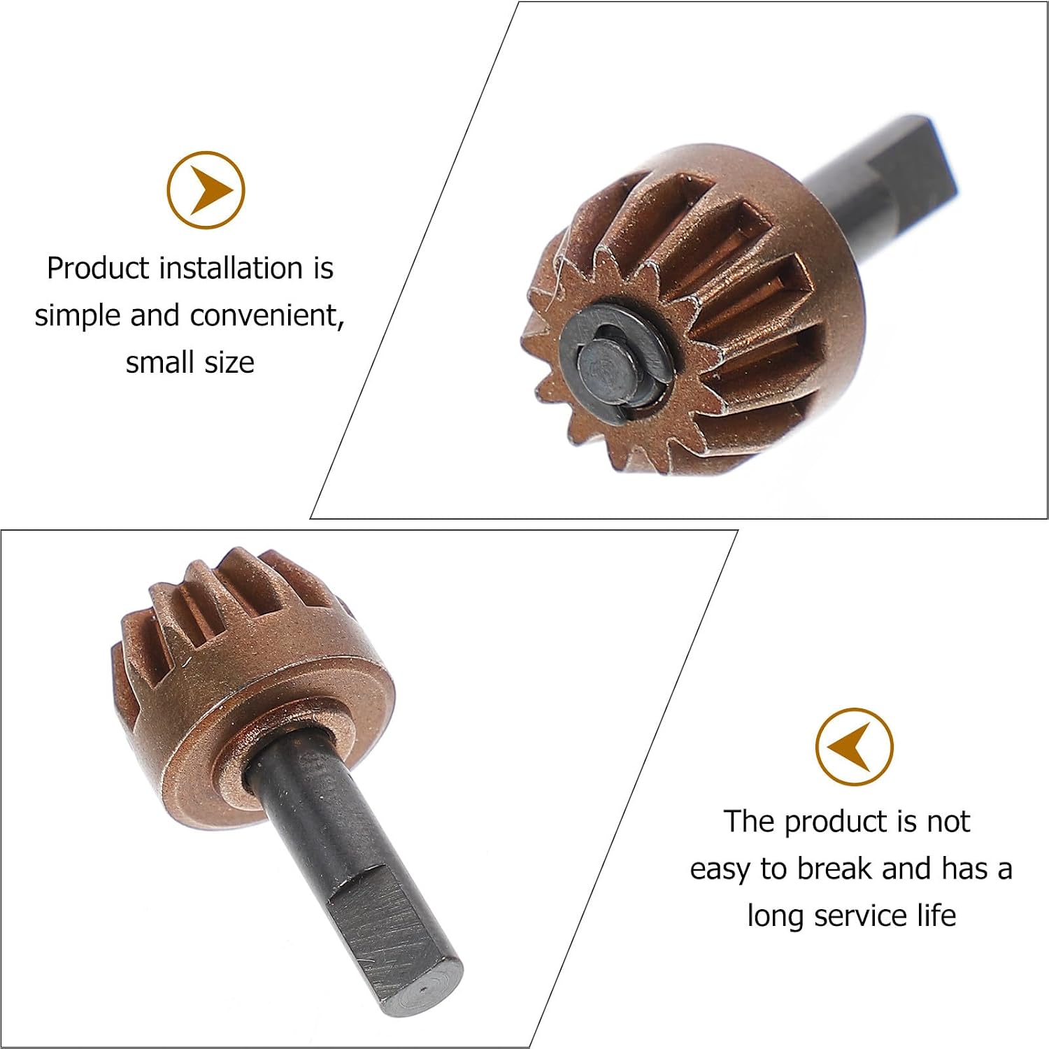 Mikinona Metal Bevel Gear Differential Locker Spiral Bevel Gear for Rc Cars and Power Transmission Applications