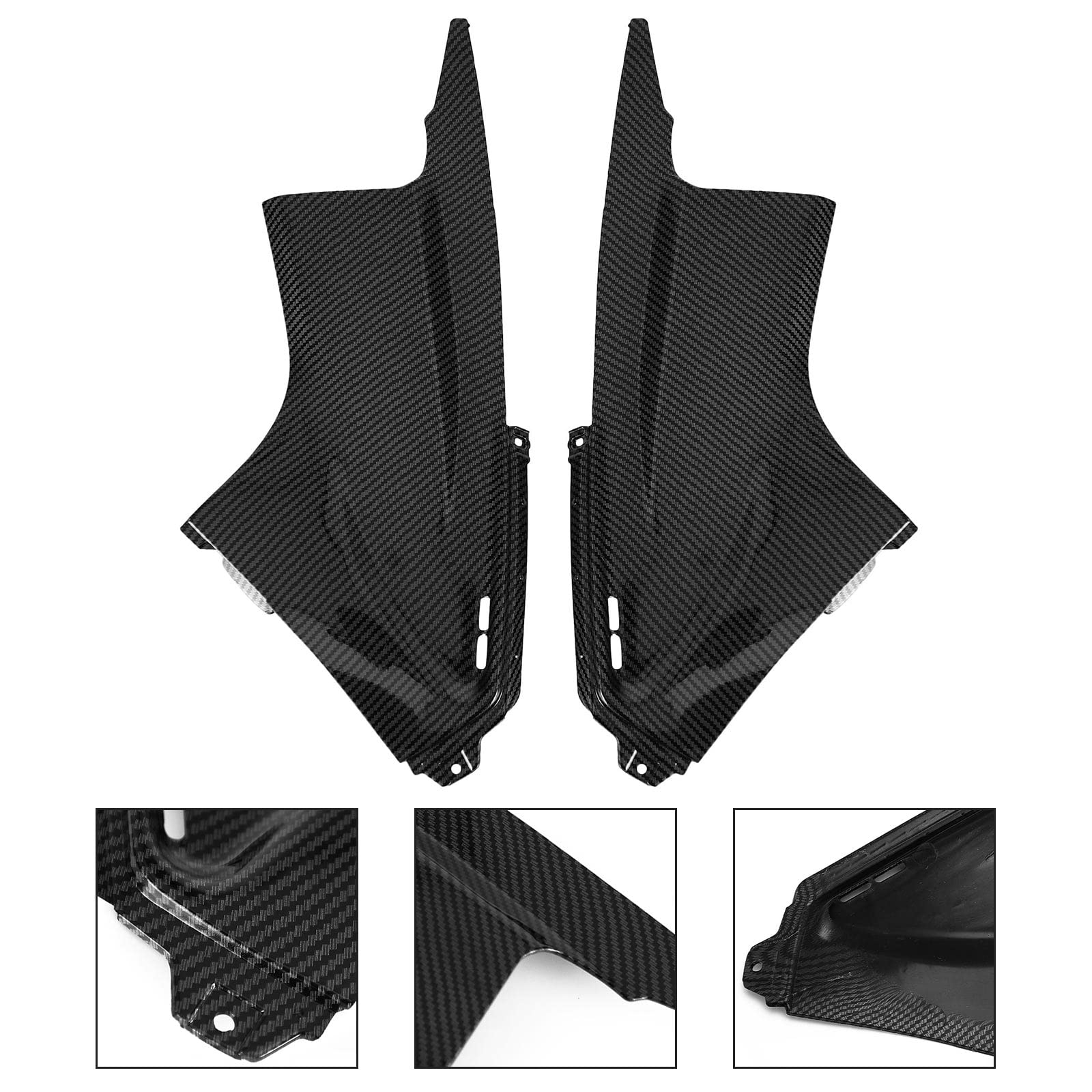 Topteng Gas Tank Side Trim Cover Panel Fairing Cowl Apto para Yamaha YZF R6 2003-2005 Carbon