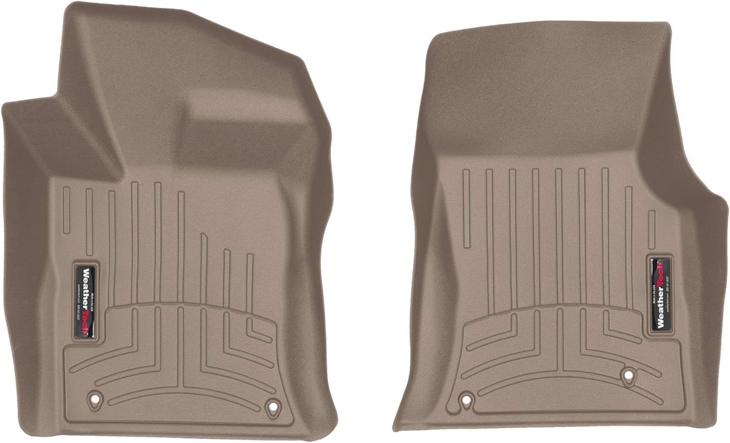 WeatherTech Custom Fit FloorLiners for Jaguar XE, XF, 1st Row (448641), Black