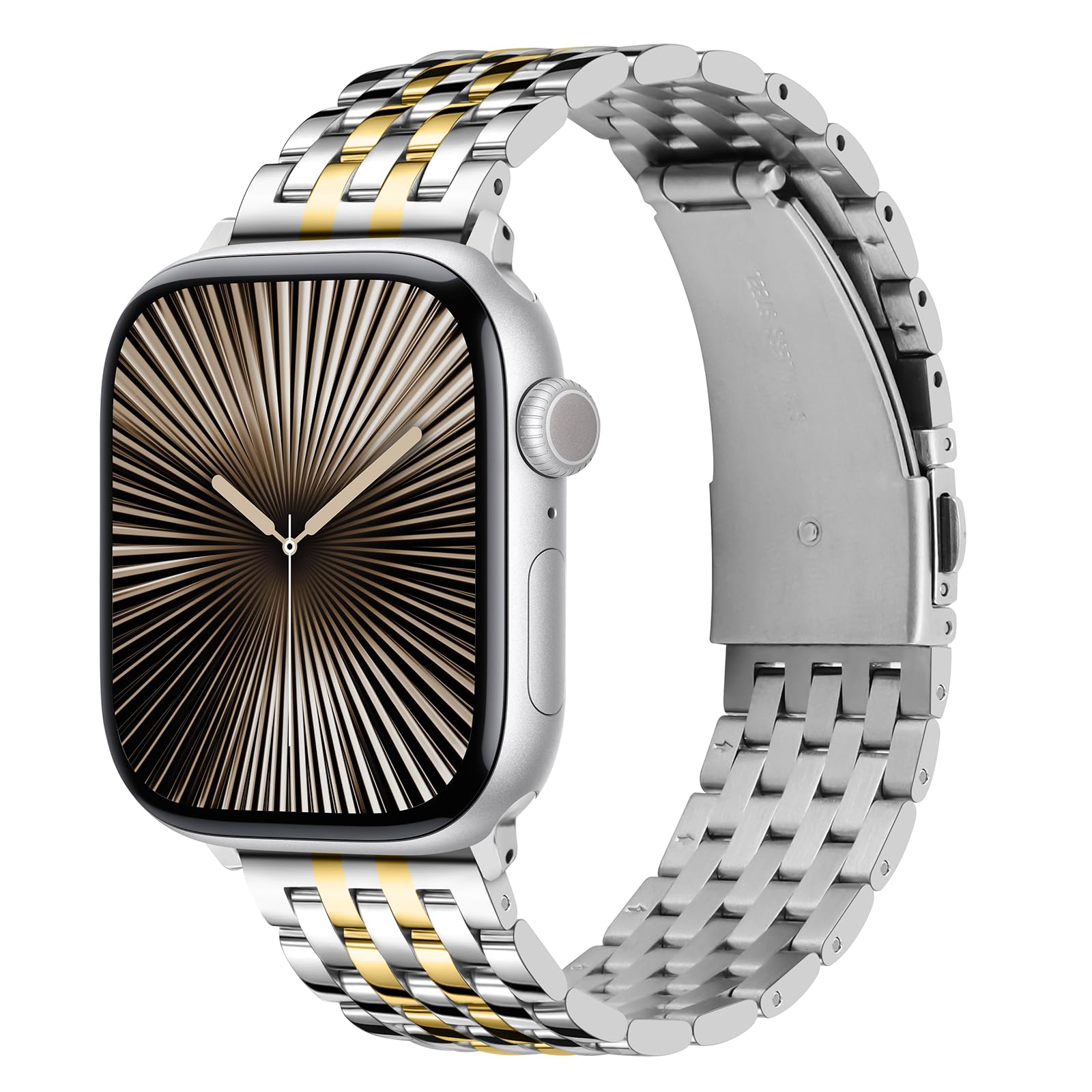 Tasikar Metalowy pasek do zegarka kompatybilny z Apple Watch 49 mm, 46 mm, 45 mm, 44 mm, 42 mm, 41 mm, 40 mm, 38 mm, wymienny pasek ze stali nierdzewnej do zegarka iWatch Ultra SE, serii 10, 9, 8, 7