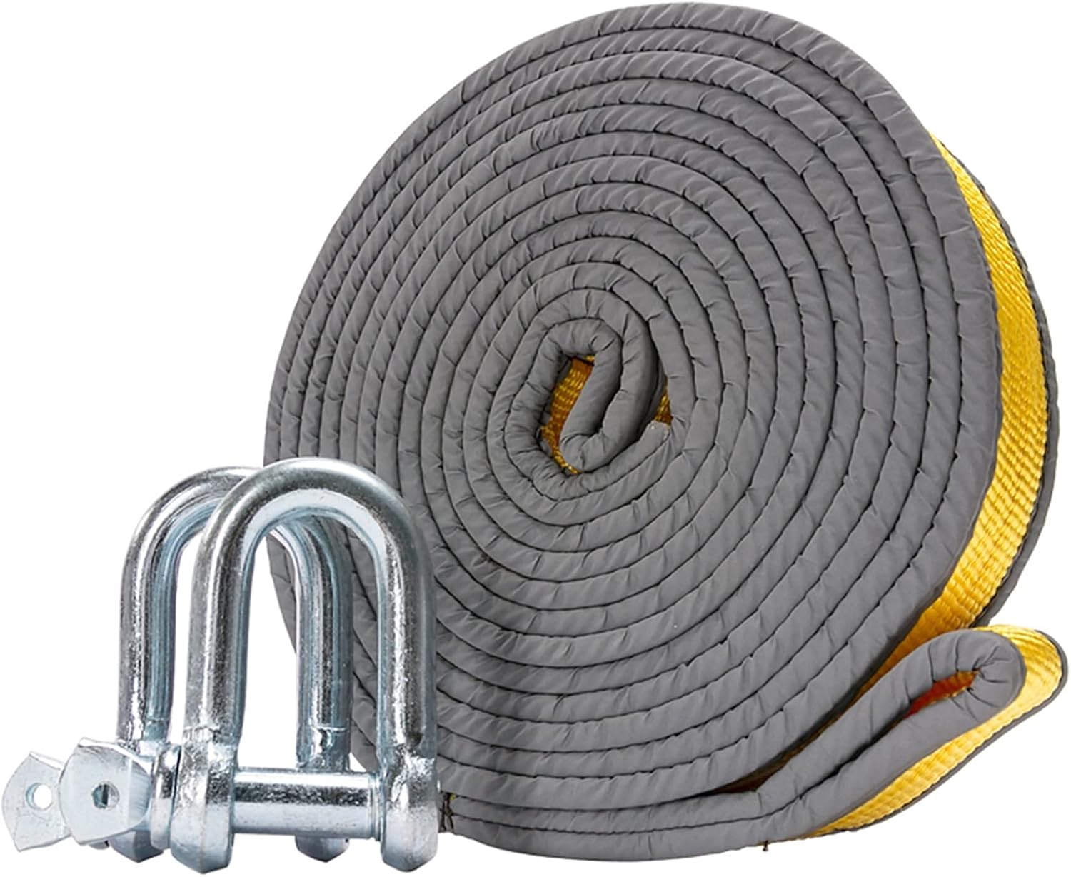 楽ギフ のし宛書 フック付き牽引ストラップ 車牽引ロープ8トン5メートルオフロード車牽引ロープ牽引ロープトレーラープルロープ付き