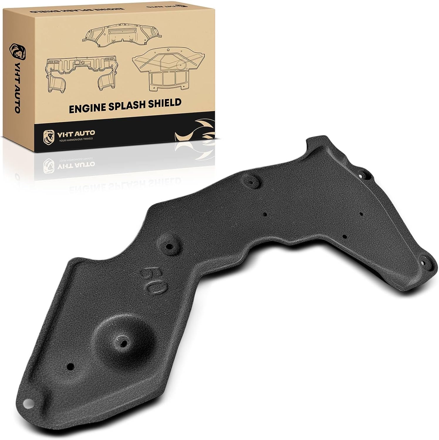 YHTAUTO Rear Right Passenger Side Engine Splash Shield Compatible with Toyota Highlander 2020-2022 (For FWD Only), Splash Guard Engine Case Guards