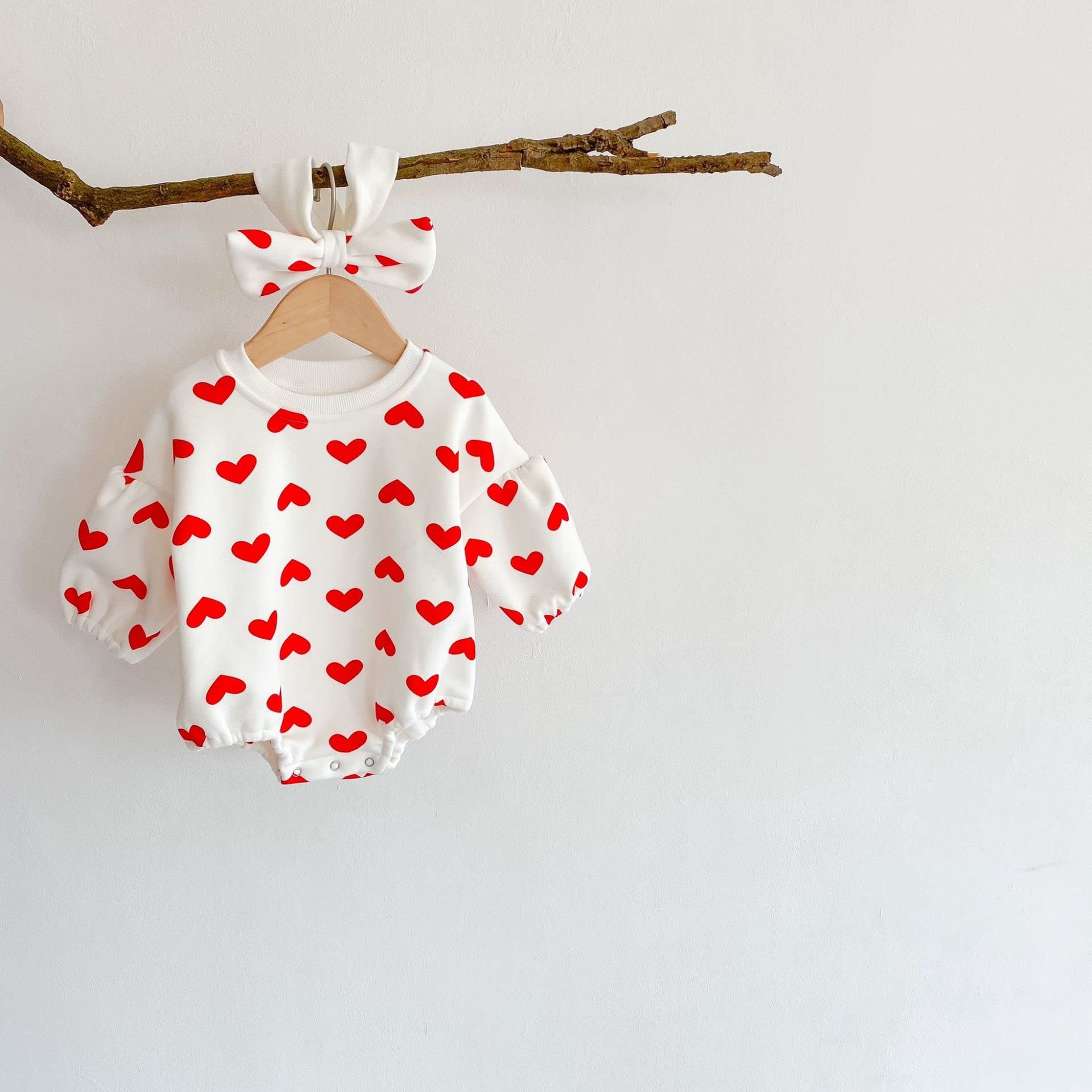 Baby Girl Boy Crewneck Sweatshirt Romper, Long Sleeve Rainbow Pullover Sweater Top Warm Fall Winter Clothes