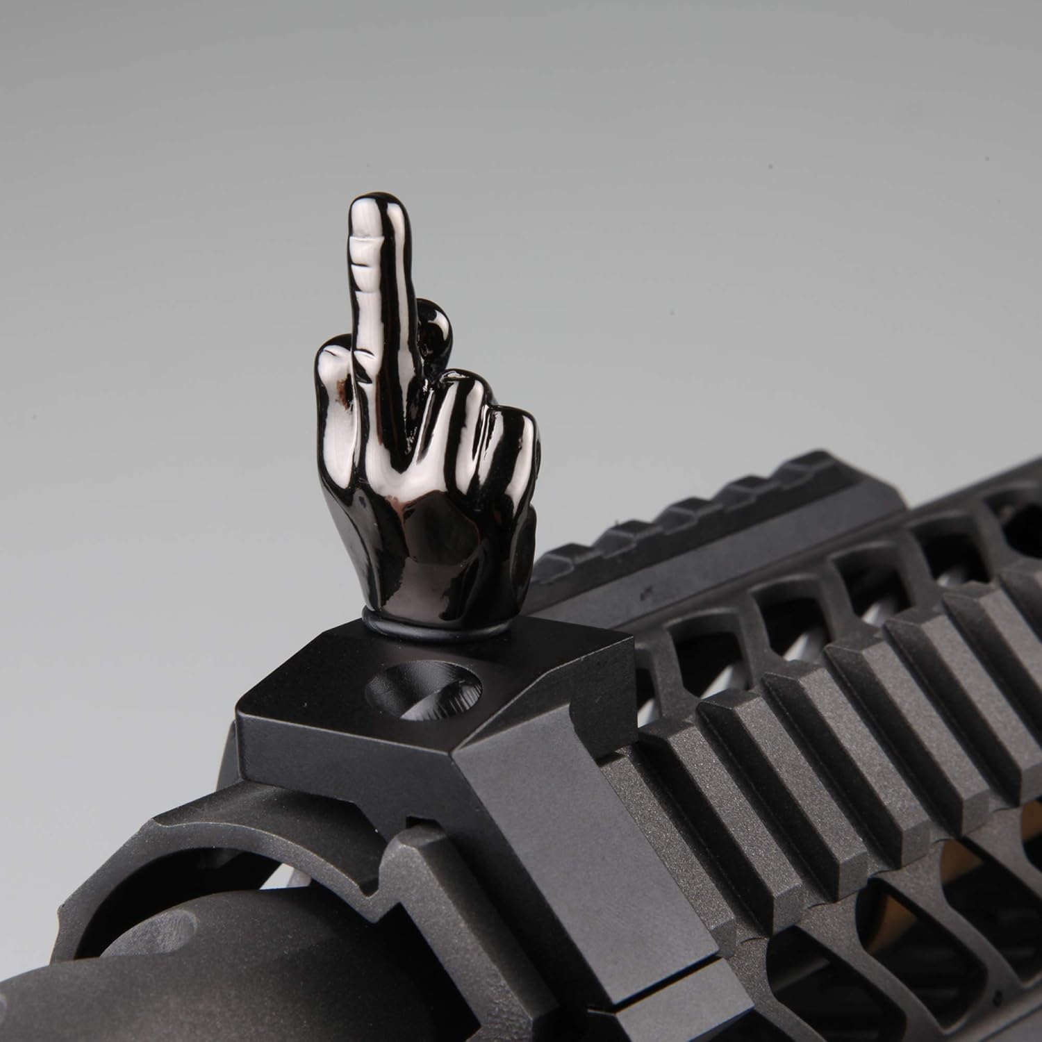 Stinger Novelty Finger Sight Set, Backup Front and Rear Iron Sight BUIS Set, Fit Picatinny Rail and Weaver, Offset 45 Degree