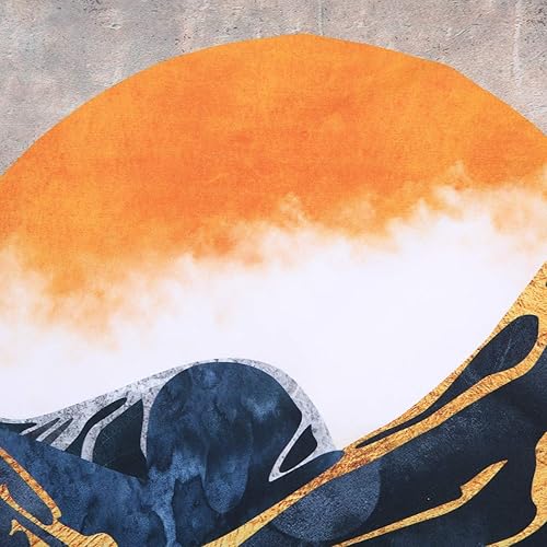 Miniatura 9 de SENYYI Tapiz colgante de pared de montaña, arte de árboles del bosque, puesta de sol, camino en la naturaleza, paisaje, decoración del hogar para