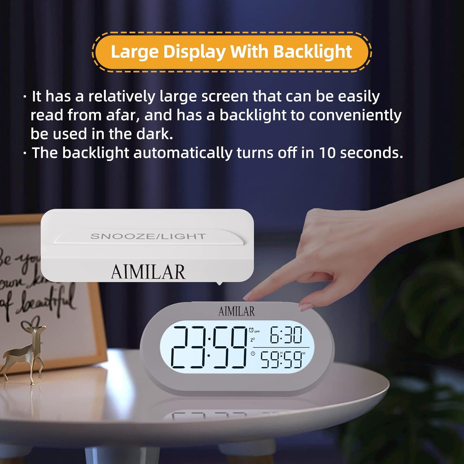 Buy AIMILAR Digital Alarm Clock with Timer Digital Count Up Down Timer