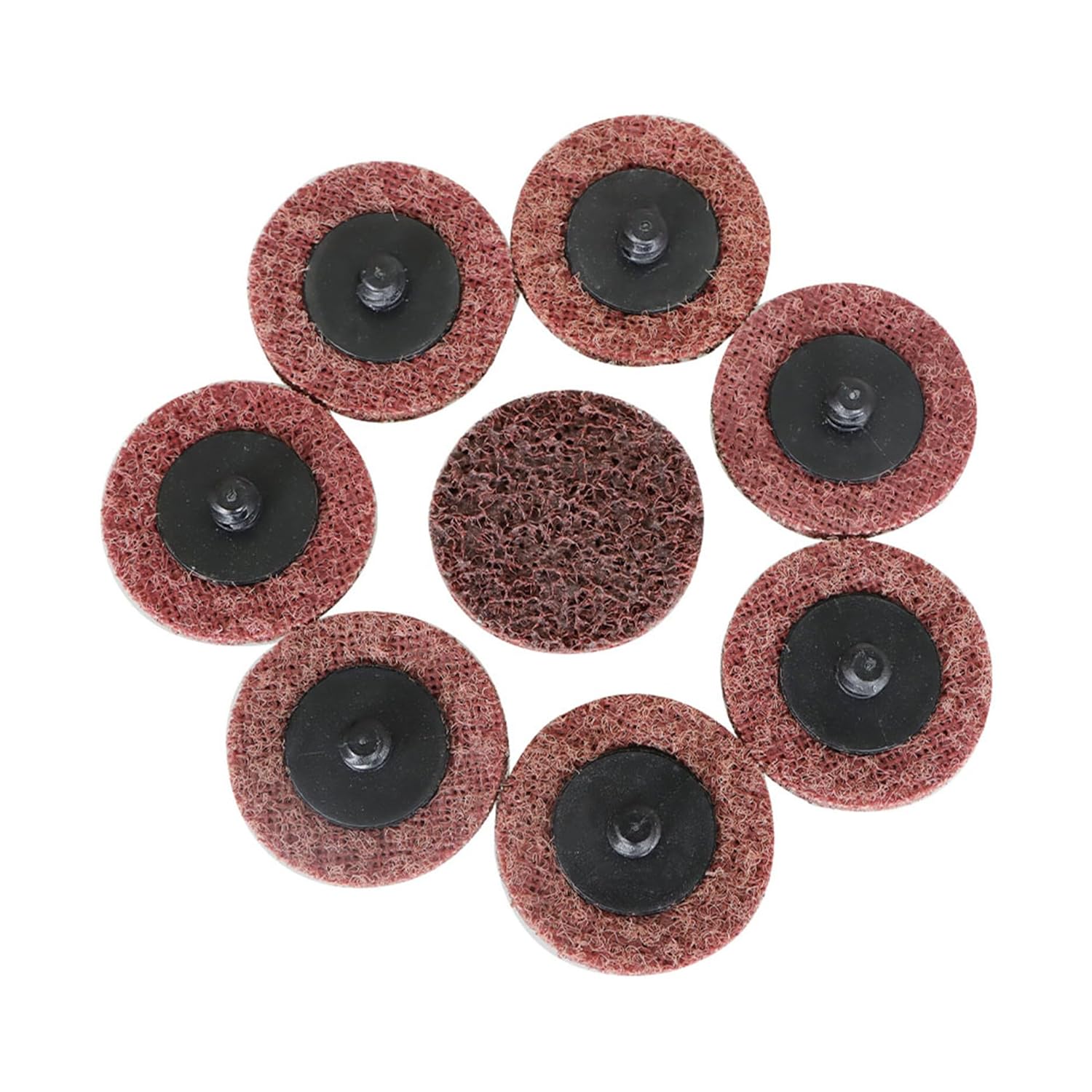 50 Pcs 2Inch Maroon Quick Change Surface Prep Conditioning Discs, for Metal Surface Treatment, Cleaning, Polishing, and Deburring