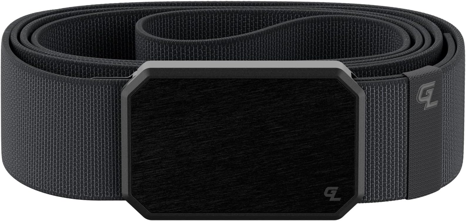 Groove Belt by Groove Life - Men's Stretch Nylon Belt with Magnetic Aluminum Buckle, Lifetime Coverage - grey - X-Large
