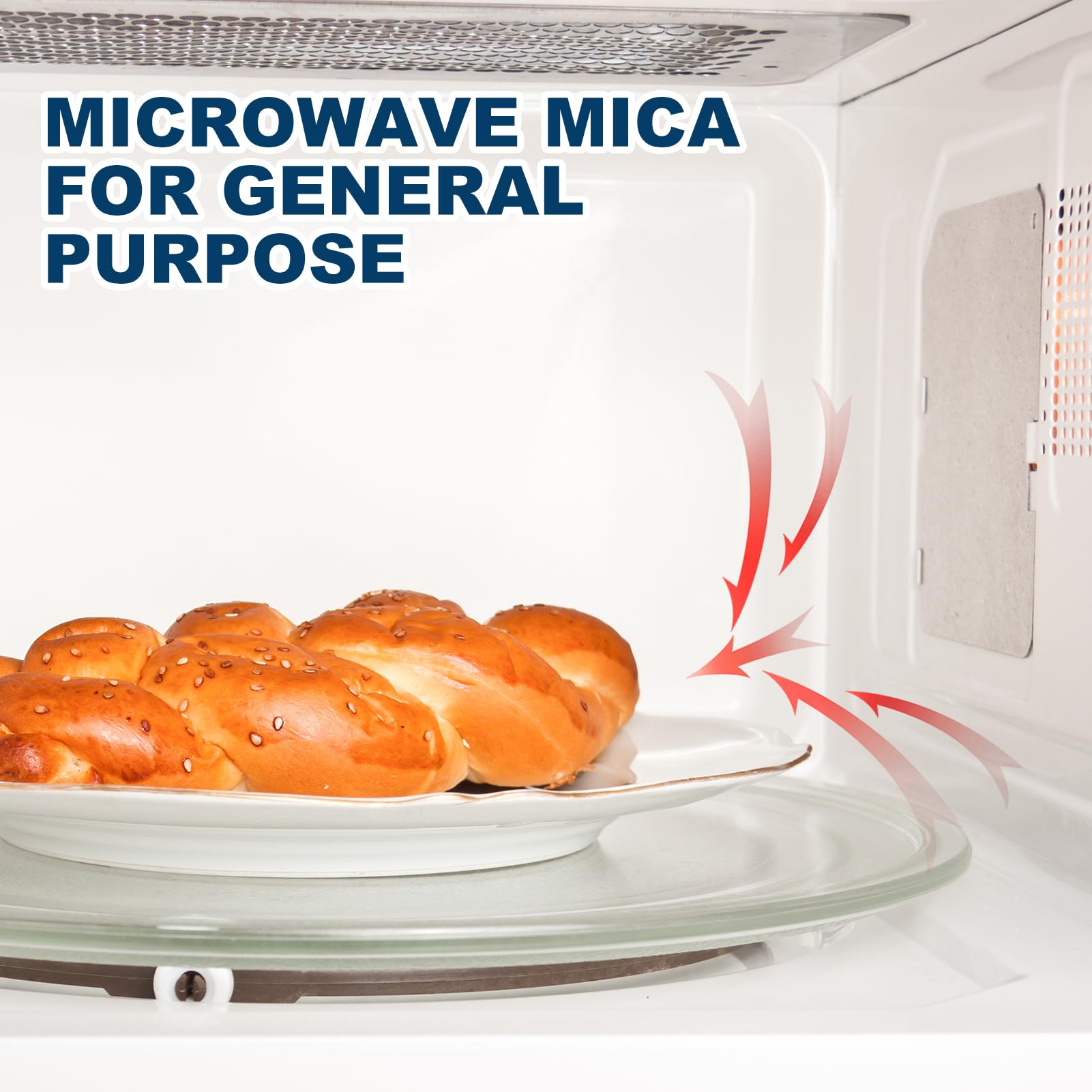 10 Pezzi Mica per Microonde, Yvmew Forno a Microonde Piastra di Mica Accessorio,Sostituzione del Foglio di Mica del Forno a Microonde Ripara Accessorio di Riparazione,Accessori Microonde per Cucina