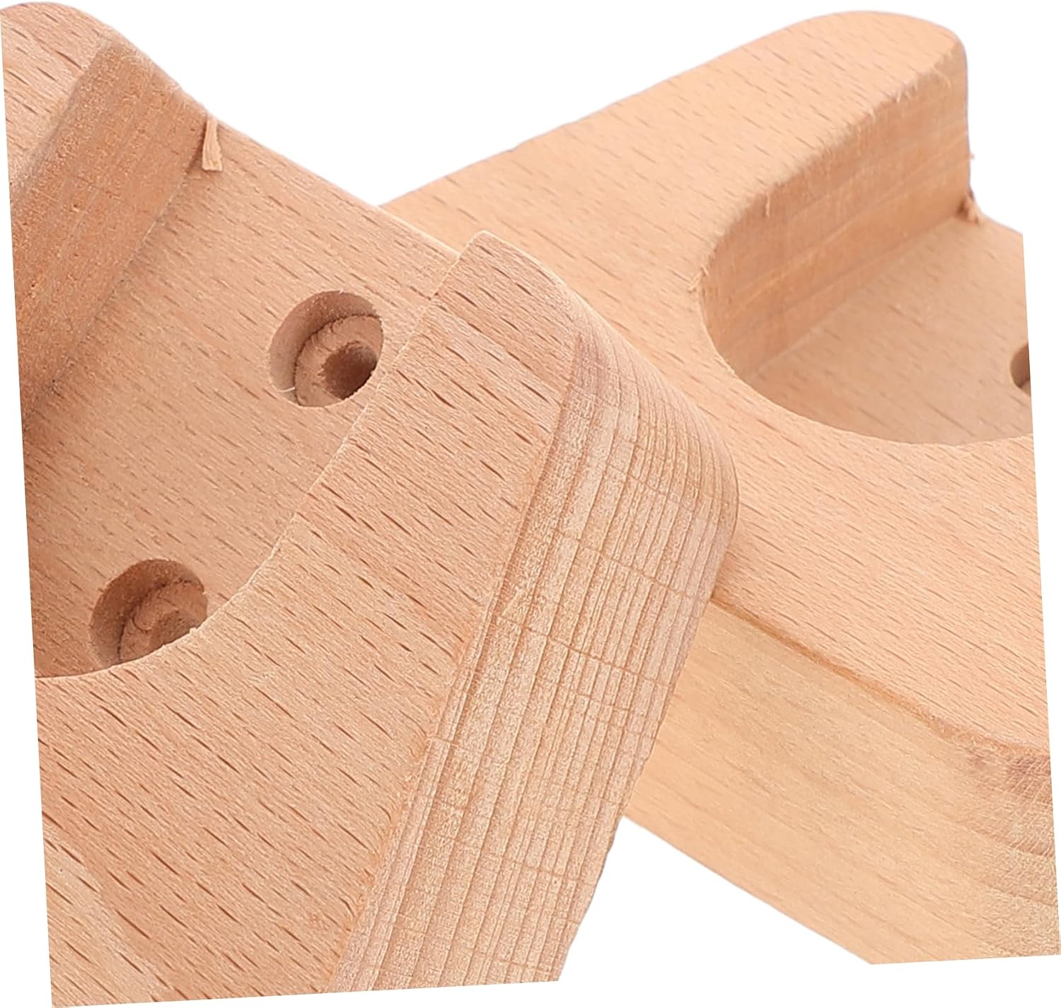 2pcs Curtain Pole Brackets for Wall Mounting Straight Wood Brackets Drapery Rod Holders for Ceiling to Bay Window Safe and Elegant