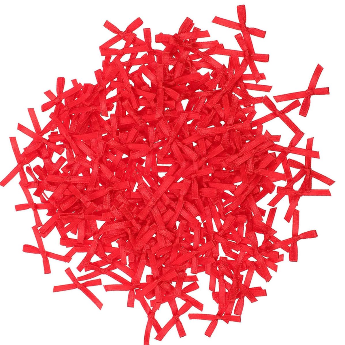 300pcs Small Red Cloth Bowknot Ornament for DIY Crafts and Festival Party Wear, Comfortable to Wear Hair Clip Bow with Unique Appearance for Making Hair Clipping Headdress