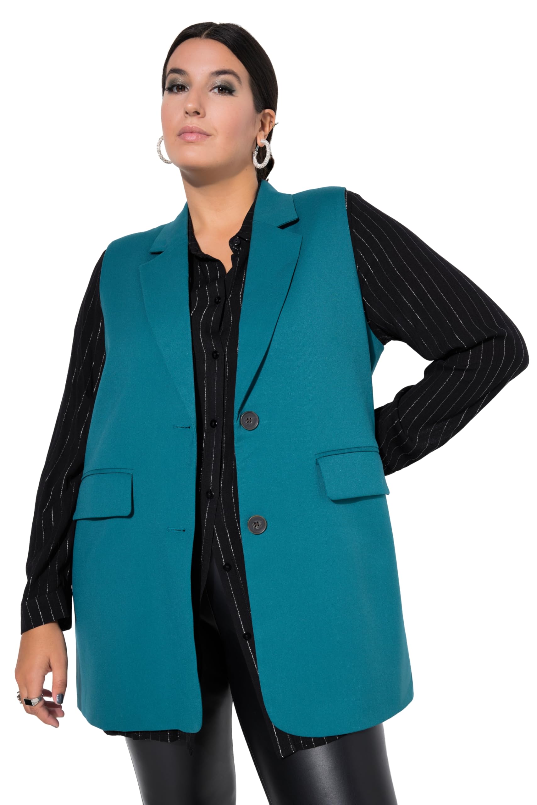 Studio Untold Damen große Größen Übergrößen Plus Size Anzugweste, oversized, Rückenschlitz mit Knopf 845952