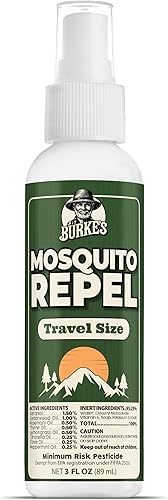 Burke's Repelente natural de mosquitos, espray de mosquitos sin DEET para exteriores y viajes, 3 oz (3.0 fl oz)