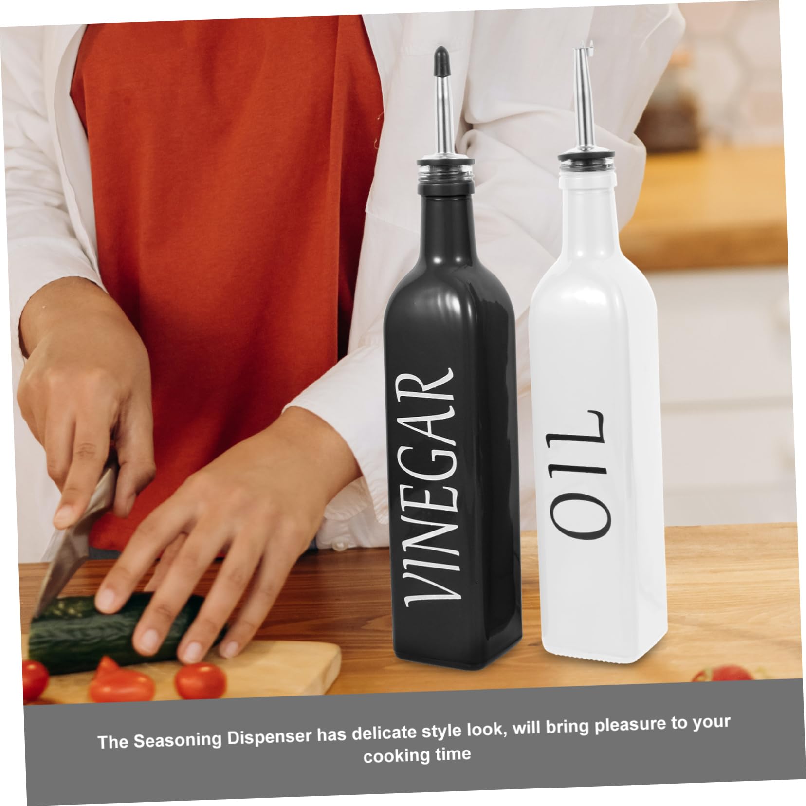 Gatuida Dispensadores de Aceite y Vinagre de Botella para Condimentos con Diseño Conveniente y Duradero para Cocina y Restaurante de