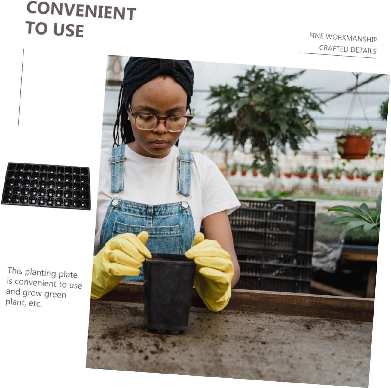 10pcs Heavy Duty Starting Trays Sprouts Growing Kit Tray Plant Germination Box