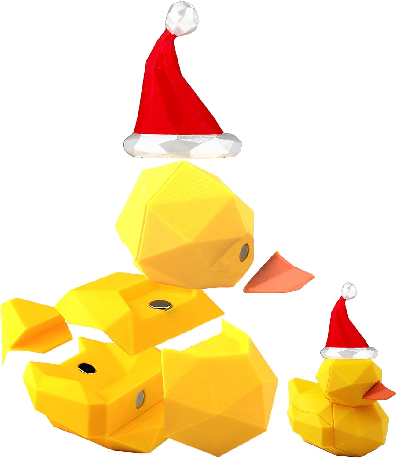 2PCS 3D Magnetic Animal Puzzle Toys for Adult,Duck,Fox Model Set Decor image 2