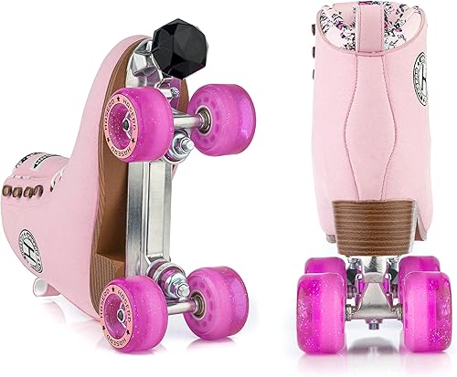 Miniatura 2 de HASERD Patines para mujeres y niñas, patines para pista, patinaje artístico y rítmico, para interiores y exteriores, zapatos clásicos de doble fila