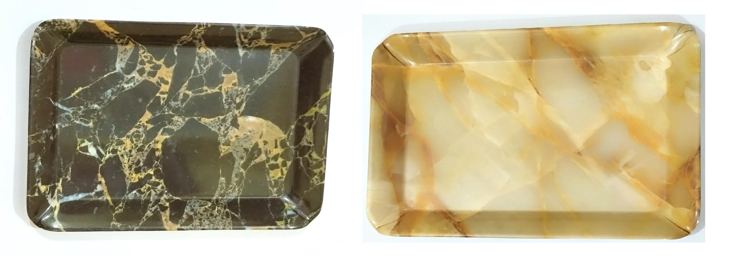 The Home Market Marble Look Small Tray Set of 2 Pcs Assorted for Snacks Tea Coffee Biscuit Namkeen to Serve to Your Guest 8" Inches (B0CLKP1DFF) Amazon Price History, Amazon Price Tracker