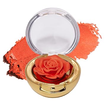 Winky Lux Cheeky Rose Cream Blush High Pigment, Weightless Color for Cheeks, Effortlessly Blendable Makeup with Vitamin E, Peachy Coral, Brilliant