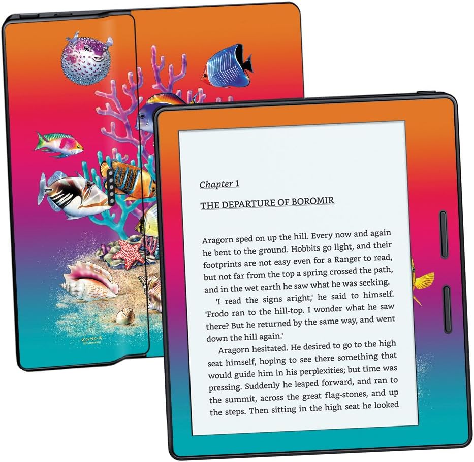 MightySkins Skin Compatible with Amazon Kindle Oasis 6" (8th Gen) - Coral Garden | Protective, Durable, and Unique Vinyl Decal wrap Cover | Easy to Apply, Remove, and Change Styles | Made in The USA