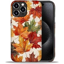 DAIZAG Case for iPhone 16 Pro Max, Fall Leaf Autumn Leaves Full-Body Design Hybrid Dual Protection Soft TPU + Hard PC Shockproof Scratch-Resistant Protective Cover Phone Case for Men Women