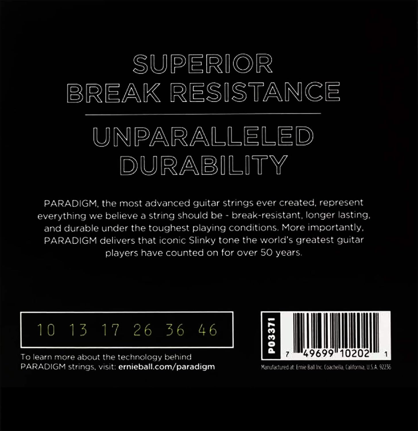 Ernie Ball Paradigm Electric Guitar Strings (3371)